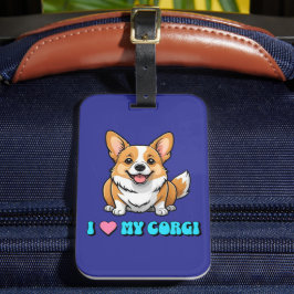 Ich liebe meinen Corgi Gepäckanhänger