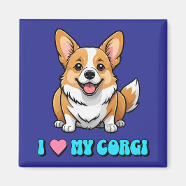 Ich liebe meinen Corgi Magnet