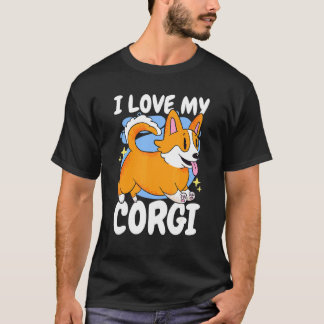 Ich liebe meinen Corgi mit einem Hund T-Shirt