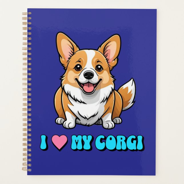 Ich liebe meinen Corgi Planer (Vorderseite)