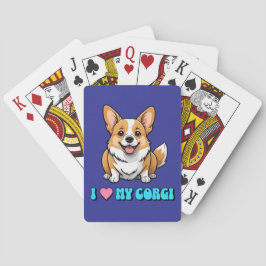 Ich liebe meinen Corgi Spielkarten