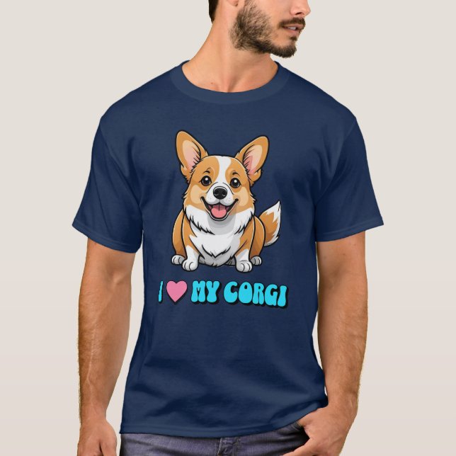 Ich liebe meinen Corgi T-Shirt (Vorderseite)
