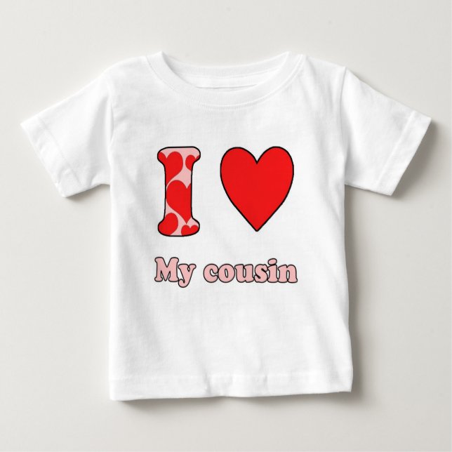 Ich Liebe meinen Cousin Baby T-shirt (Vorderseite)