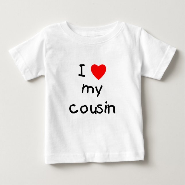 Ich Liebe meinen Cousin Baby T-shirt (Vorderseite)