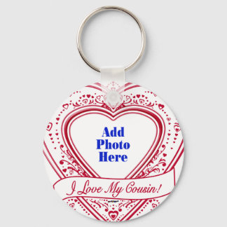 Ich Liebe meinen Cousin! Foto Red Hearts Schlüsselanhänger