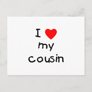 Ich Liebe meinen Cousin Postkarte