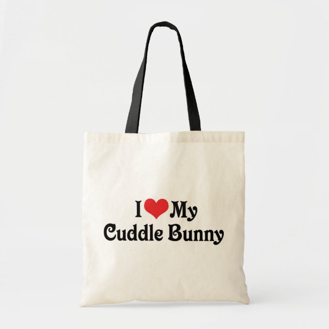 Ich Liebe meinen Cuddle Bunny Tragetasche (Vorne)