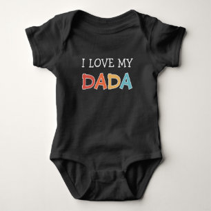 Ich liebe meinen Dada Retro Süß  Baby Strampler