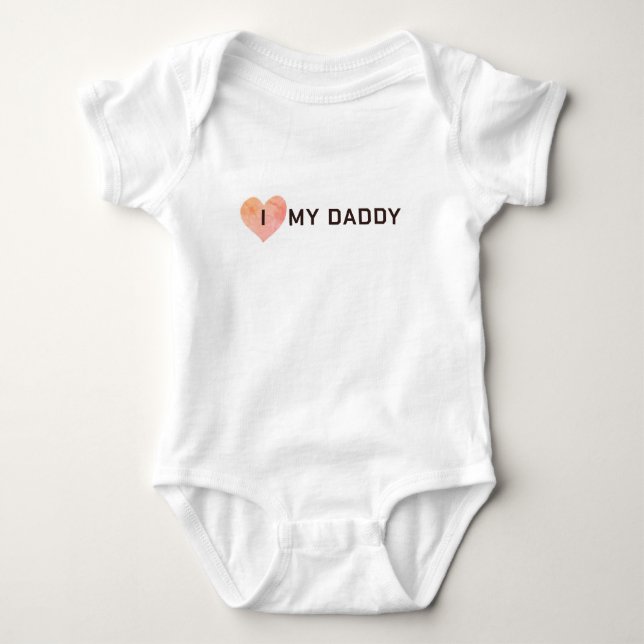 Ich Liebe meinen Daddy Baby Strampler (Vorderseite)