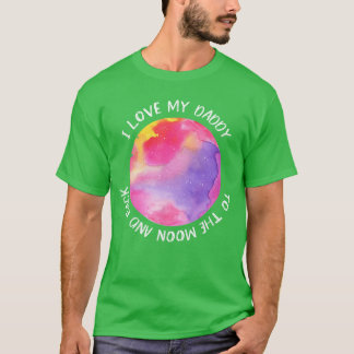 Ich liebe meinen Daddy Mond für Mädchen T-Shirt