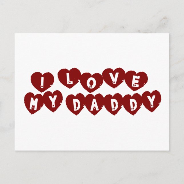 Ich Liebe meinen Daddy Postkarte (Vorderseite)