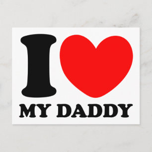 Ich Liebe meinen Daddy Postkarte