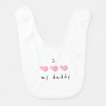 Ich liebe meinen Daddy rosa Herz