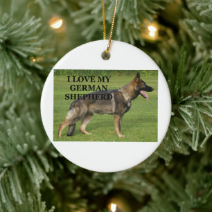 Ich Liebe meinen deutschen Einwegshepter Keramik Ornament