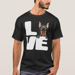 Ich liebe meinen deutschen Pinscher-Hund T-Shirt