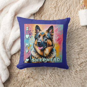 Ich liebe meinen Deutschen Schäferhund Kissen