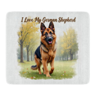 Ich liebe meinen Deutschen Schäferhund Schneidebrett