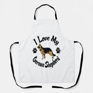 Ich liebe meinen deutschen Schäferhund Schürze