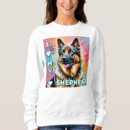 Ich liebe meinen Deutschen Schäferhund Sweatshirt