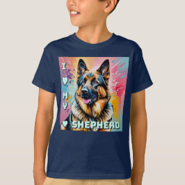 Ich liebe meinen Deutschen Schäferhund T-Shirt