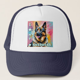 Ich liebe meinen Deutschen Schäferhund Truckerkappe