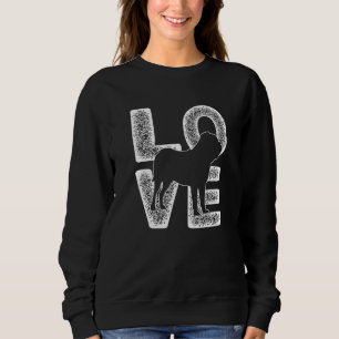Ich Liebe meinen Dogues De Bordeaux Dog Design Pri Sweatshirt