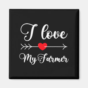 Ich liebe meinen Farmer Zitat Farmersfrau Freundin Magnet