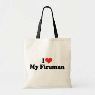 Ich liebe meinen Feuerwehrmann Tragetasche