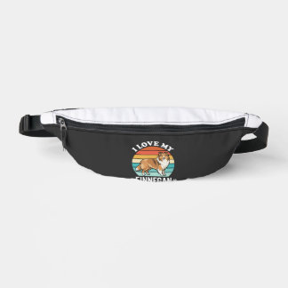 Ich liebe meinen Finnegan Sheltie Retro Sonnenunte Bauchtasche