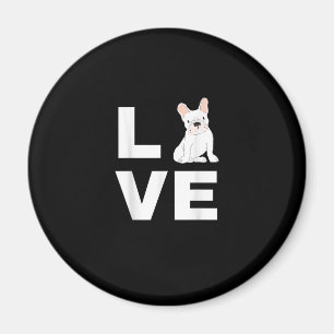 ich liebe meinen Frenchie Französische Bulldogge H Magnet