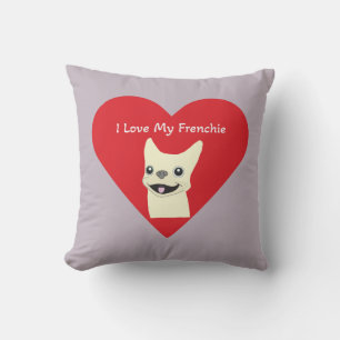 Ich liebe meinen Frenchie, Lavender Kissen