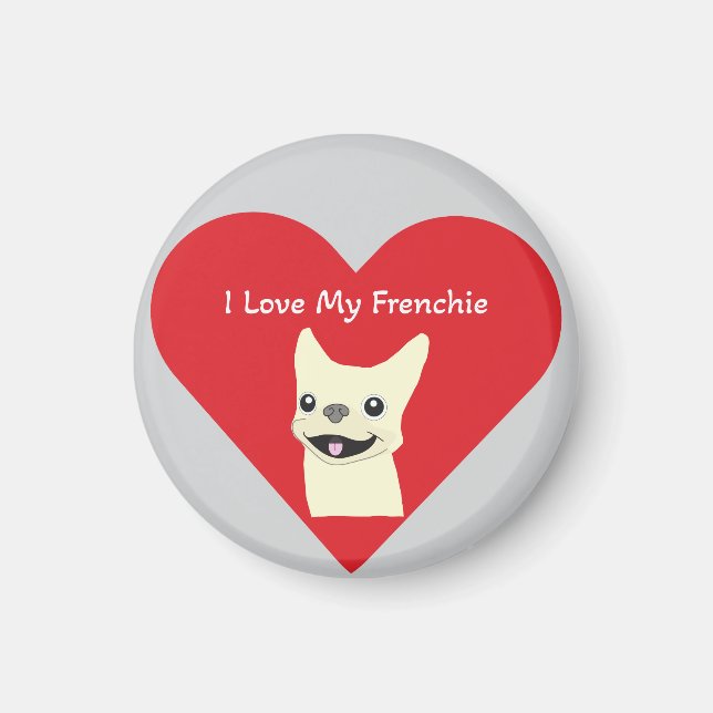 Ich liebe meinen Frenchie, Lavender Magnet (Vorne)
