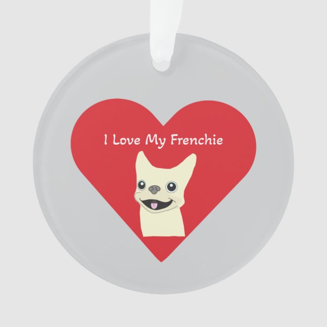 Ich liebe meinen Frenchie, Lavender Ornament (Vorderseite)