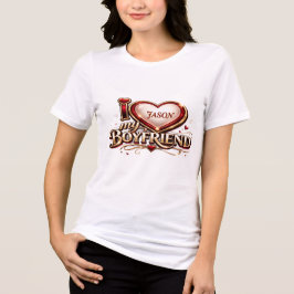 Ich liebe meinen Freund Benutzerdefiniert Tri-Blend Shirt