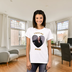 Ich Liebe meinen Freund Foto-Namen T-Shirt