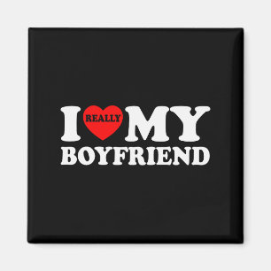 Ich liebe meinen Freund I Herz Bf Lustiges Paar Va Magnet
