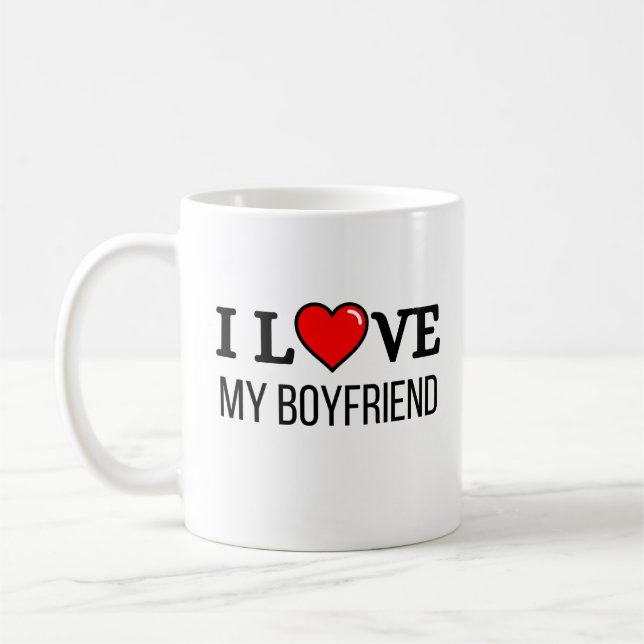 Ich Liebe meinen Freund Kaffeetasse (Links)