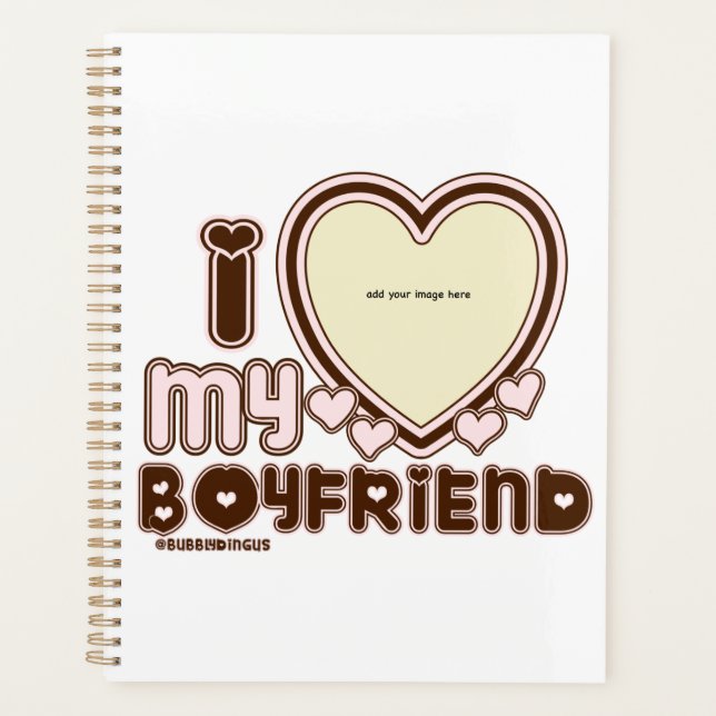 Ich Liebe meinen Freund pink Planer (Vorderseite)