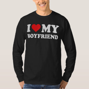 Ich liebe meinen Freund rotes Herz T-Shirt