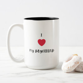 Ich Liebe meinen Freund Zweifarbige Tasse