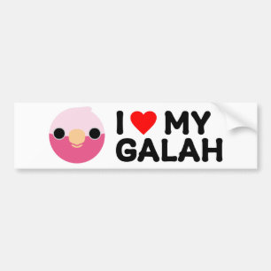 ICH LIEBE MEINEN GALAH AUTOAUFKLEBER