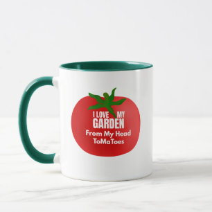 Ich liebe meinen Garten von meinem Kopf bis zu mei Tasse