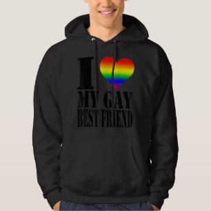 Ich Liebe meinen Gay Best Friend Rainbow Flag GBLT Hoodie