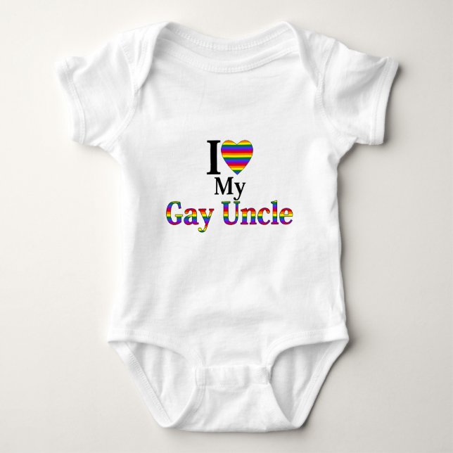 Ich Liebe meinen Gay Onkel Baby Strampler (Vorderseite)