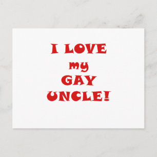 Ich Liebe meinen Gay Onkel Postkarte