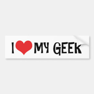 Ich liebe meinen Geek-Aufkleber Autoaufkleber