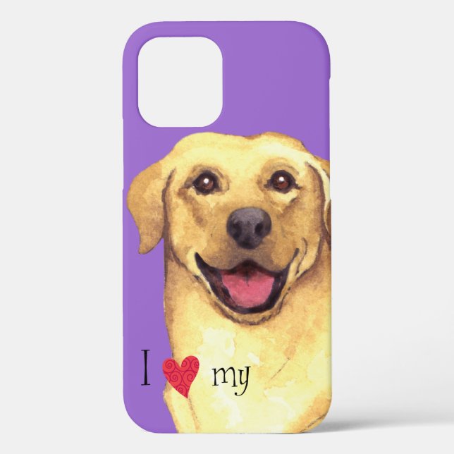 Ich Liebe meinen Gelbe Labrador Case-Mate iPhone Hülle (Rückseite)