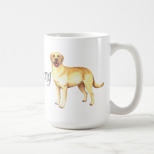 Ich Liebe meinen Gelbe Labrador Tasse (Rechts)