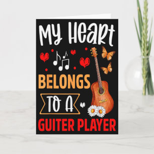 Ich liebe meinen Gitarrenspieler Ehemann Ehefrau G Karte