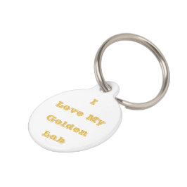 Ich Liebe meinen goldenen Gelbe Labrador Haustiermarke